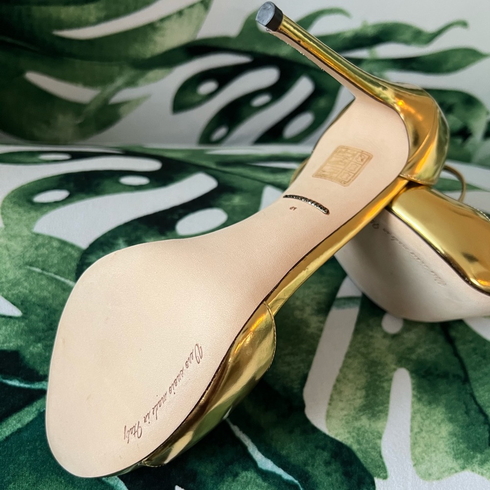 Dolce & Gabbana gold ankle strap sandals high heels gold shoes - Picture 15 of 17